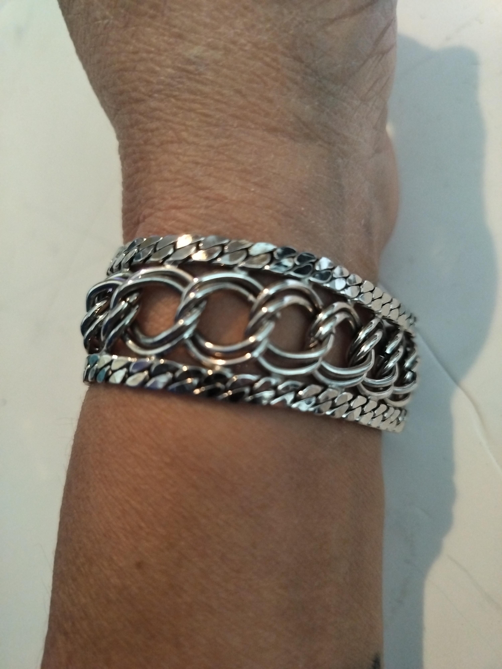 Silver-Tone Chain Link Bracelet - Silver